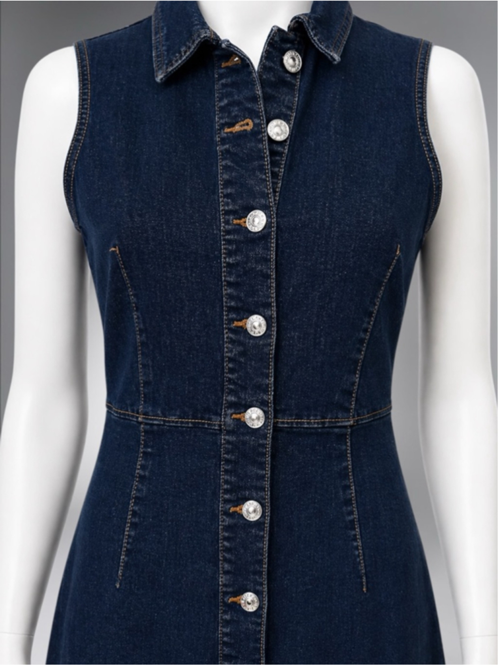 Mango Vicky Denim Button Front Dress - Picture 9 of 13